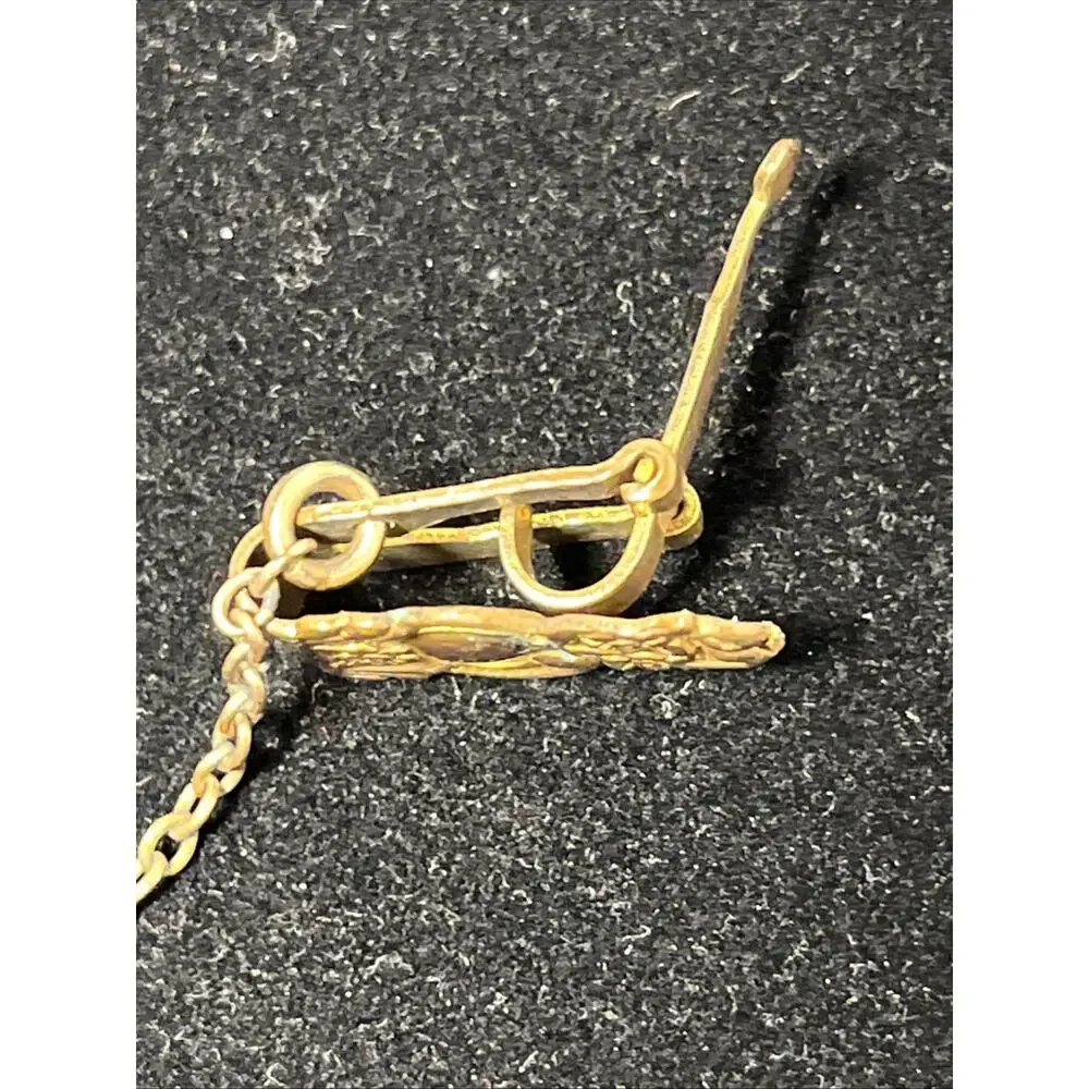 Edwardian Pocket Watch Chain ~ FLS&Co. Gold filled Or Plated 5''inches long